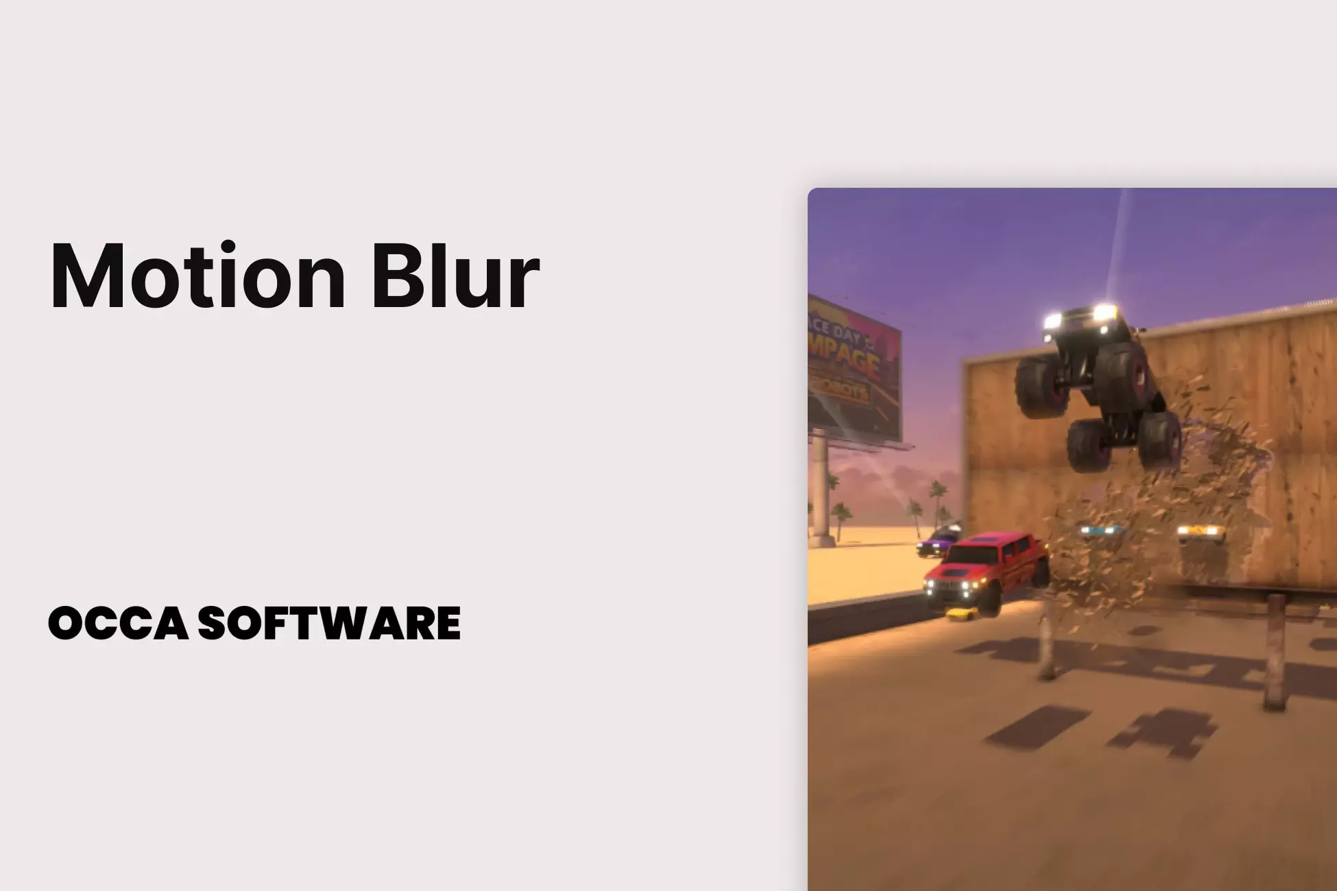 Motion Blur - Object Motion Blur, Camera Motion Blur, Cinematic Motion Blur